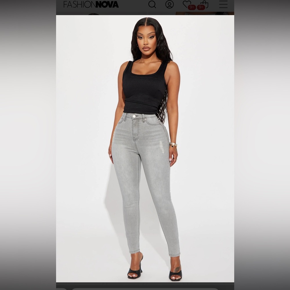 Gray Skinny Jeans